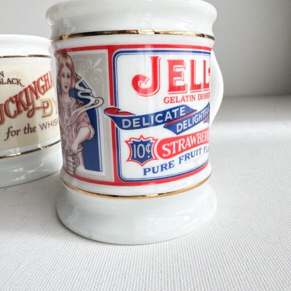Vintage The Corner Store Mugs Set of 2 Jello and Buckingham Dye for Whiskers - Picture 3 of 10